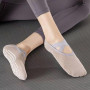 Lot de 4 paires de chaussettes de pilates antidérapantes – Chaussettes de yoga pour femme avec poignées et sangles pour équipeme