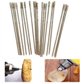 Nikou Foret Bijouterie - 20pcs / Paquet Peu de forets lapidaires enduits de Diamant de 1mm