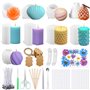 UCAMP Moule à Bougies 3D Cube Boule en Silicone - Forme de Cubes pour Bougie à Bulles et Résine