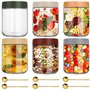 TEGOVE 6 pcs Bocaux en Verre