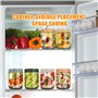TEGOVE 6 pcs Bocaux en Verre,500ml Bocaux Bocal en Verre,Pot Yaourt,Bocaux Maçon avec 6 Cuillères Dorées,Pots d'avoine de Nuit p
