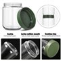 TEGOVE 6 pcs Bocaux en Verre,500ml Bocaux Bocal en Verre,Pot Yaourt,Bocaux Maçon avec 6 Cuillères Dorées,Pots d'avoine de Nuit p