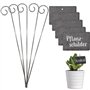 ARTGUTS Lot de 10 cadres porteurs en métal ardoise - Étiquettes pour plantes d'extérieur résistantes aux intempéries - Étiquette