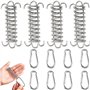 ARTGUTS Lot de 4 ressorts de tension pour voile d'ombrage avec 8 mousquetons