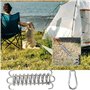 ARTGUTS Lot de 4 ressorts de tension pour voile d'ombrage avec 8 mousquetons, accessoires de fixation en acier inoxydable, tende