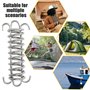ARTGUTS Lot de 4 ressorts de tension pour voile d'ombrage avec 8 mousquetons, accessoires de fixation en acier inoxydable, tende