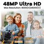 ELP Caméra USB 48 MP 8K Module de caméra USB Objectif Grand Angle PC Caméra Lightburn pour Surveillance de Gravure Laser Octopri