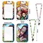Lot de 2 lanières pour cartes avec motif de personnage d'anime - Cordon pour badge d'identification - Cordon pour clé - Convient