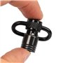 Tourbon Émerillons de Carabine QD à Bouton-Poussoir à dégagement Rapide de 1 " (Noir, Lot de 2 Pièces)