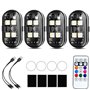 Lot de 4 lumières LED sans fil pour voiture
