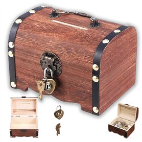 Jiavlyx Coffre Au Trésor En Bois Vintage