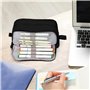 LEXICANMHS Grande Trousse à Crayons de Grande capacité, 4 Compartiments Multiples, Grand Espace de Rangement, Porte-Stylo, Porte