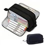 LEXICANMHS Grande Trousse à Crayons de Grande capacité, 4 Compartiments Multiples, Grand Espace de Rangement, Porte-Stylo, Porte