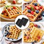 GIDWRIY Lot de 2 Moule Gaufre Silicone Air Fryer,Accessoires pour Friteuse à Air Chaud,Moule Gaufrier Réutilisable,Insert de Gau