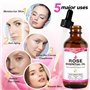 Sérum Rose avec Serum Vitamine C pour Hydrate et Anti-âge pour les Visage Soin Anti-âge