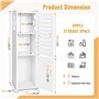 MOBPMO Armoire de salle de bain autoportante à double porte à 3 niveaux – Armoire de rangement latérale multifonction pour la ma