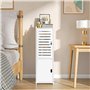 MOBPMO Armoire de salle de bain autoportante à double porte à 3 niveaux – Armoire de rangement latérale multifonction pour la ma