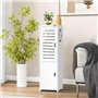 MOBPMO Armoire de salle de bain autoportante à double porte à 3 niveaux – Armoire de rangement latérale multifonction pour la ma