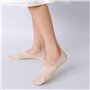 Lot de 8 paires de chaussettes de ballerine invisibles, en soie glacée, respirantes, avec silicone antidérapant, pour homme et f