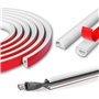 Zephyra 3 m Goulotte Passe-Câble Blanc Autocollante – Goulotte Demi-Ronde Flexible pour Mur