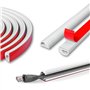 Zephyra 1 m Goulotte Passe-Câble Blanc Autocollante – Goulotte Demi-Ronde Flexible pour Mur
