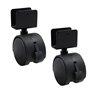 Lot de 4 roulettes pivotantes en caoutchouc de type U - 50 mm - Roulettes pivotantes avec frein - Roulettes lourdes pour meubles