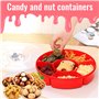 Truee Récipient de Service de Bonbons et de Noix, Boîte de rangement pour snacks, Plateau Apéritif avec Couvercle, pour Stocker 