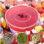 Truee Récipient de Service de Bonbons et de Noix, Boîte de rangement pour snacks, Plateau Apéritif avec Couvercle, pour Stocker 