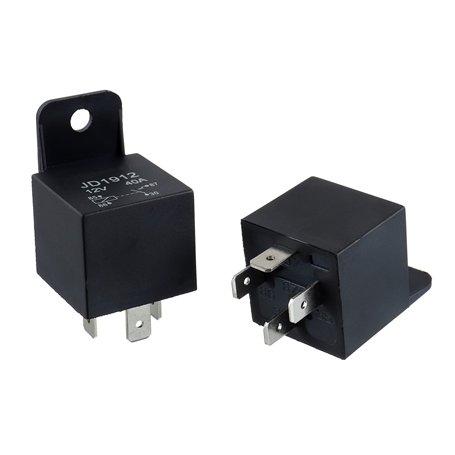 EPLZON JD1912 Relais 4 Broches 40A 12V SPST Voiture Camion Van Moto Bateau Relais (Lot de 2 pcs)