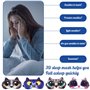 Truee 4 Pièces Masque de Sommeil, Masque Animal Sommeil, Les Yeux Bandés de Sommeil de Chat Mignon, Couvre-Yeux pour Enfants Fil