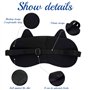 Truee 4 Pièces Masque de Sommeil, Masque Animal Sommeil, Les Yeux Bandés de Sommeil de Chat Mignon, Couvre-Yeux pour Enfants Fil