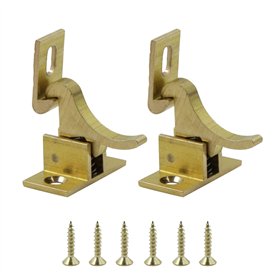 Verrou porte angle droit 90 degrés - 2 Pièces Boulons de verrouillage boucle barillet à verrou coulissant avec vis pour portes t