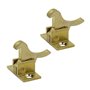 Verrou porte angle droit 90 degrés - 2 Pièces Boulons de verrouillage boucle barillet à verrou coulissant avec vis pour portes t