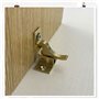 Verrou porte angle droit 90 degrés - 2 Pièces Boulons de verrouillage boucle barillet à verrou coulissant avec vis pour portes t