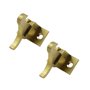Verrou porte angle droit 90 degrés - 2 Pièces Boulons de verrouillage boucle barillet à verrou coulissant avec vis pour portes t
