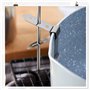 Sonde Température Support Thermomètre Pince - Clip Accessoire en Acier Inoxydable avec 3 Trous Fixe Mesurer Passe au Lave Vaisse