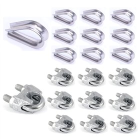 Basetousual 10 pièces de Attaches pour Câbles Métalliques