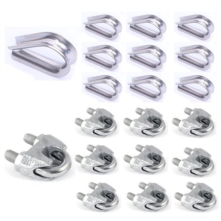 Basetousual 10 pièces de Attaches pour Câbles Métalliques