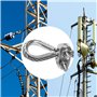 Basetousual 10 pièces de Attaches pour Câbles Métalliques, 10 pièces Serre-Câbles Clip de Serre-câbles en Acier Inoxydable, Serr