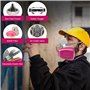 Masque de Protection Respiratoire avec Filtres et Lunettes, Masque Anti Poussiere Réutilisable, Masque a Gaz Chimique pour Peint