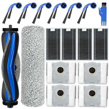 Dxyue Lot de 17 pièces de rechange pour aspirateur robot Ecovacs Deebot T80 Omni / T80
