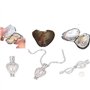 Lot de 4 huîtres rondes en perles d'eau douce de différentes couleurs brillantes et significatives, huîtres avec perles à l'inté
