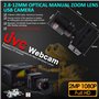 ELP 1080P 2MP 30fps JPEG 1920 x 1080 Full HD Mini USB Box caméra CMOS avec 2,8–12 mm objectif Vario