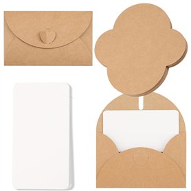 Vanyibro Lot de 25 mini enveloppes avec 25 cartes