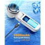 Mini Ventilateur Portable, Ventilateur Turbo Pliable avec Batterie 5000mAh, Ventilateur à Main Personnel Stepless 100 Gear Wind,