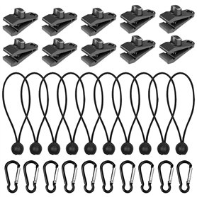 Tkxjry Lot de 30 clips de tendeur de bâche