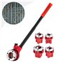 Lot de 5 filières de filetage de tuyau, kit d'outils de coupe pour plombier, enfile-tuyau à cliquet, pour la construction de tuy