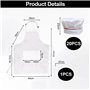Lot de 2 tabliers de cuisine pour homme - Blanc - Tablier de cuisine pour homme - Costume de cuisinier - Bavette réglable avec 2
