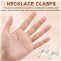 Attache Pendentif,7 Pièces Fermoir Collier,Fermoirs pour Bijoux Pendentifs avec Boucle Ouverte Curseur Pendentif Adaptées a la F
