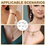 Attache Pendentif,7 Pièces Fermoir Collier,Fermoirs pour Bijoux Pendentifs avec Boucle Ouverte Curseur Pendentif Adaptées a la F